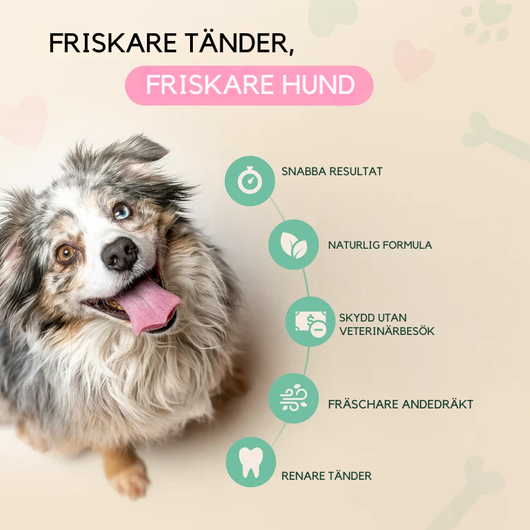 Pupshine- Fräschare andedräkt. Gladare pussar.